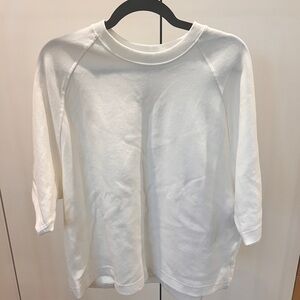 Zara Off-White Relaxed Sweatshirt